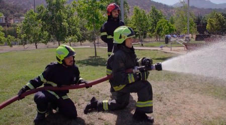 Virginia Demaría vive una experiencia extrema como bombera