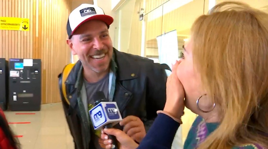 "¡Qué linda sorpresa!": El inesperado reencuentro de Neme y Karen en el aeropuerto de Puerto Montt