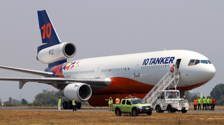Ten Tanker ya comenzó su combate a incendios forestales en la región del Biobío