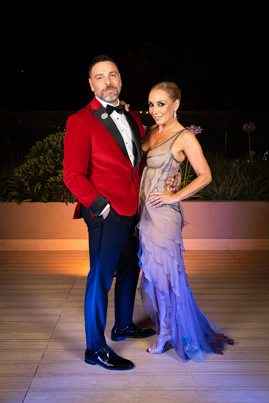 Karen Doggenweiler y José Antonio Neme posando en la gal de Viña del Mar