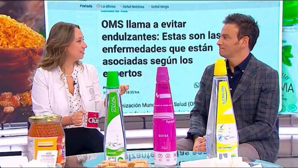 Nutrióloga explica las diferencias entre los endulzantes y por qué la OMS advierte sobre su uso