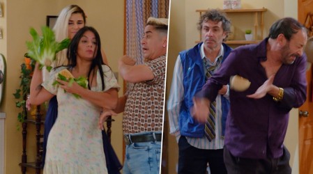 "Buena Puntería": María Rubí enfureció lanzándole una palta a Lucho y los fanáticos estallaron de risa