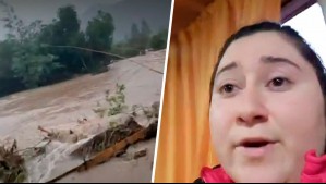 'Solo un helicóptero nos puede sacar': Mujer pide ayuda para ser rescatada tras desborde de río en Linares