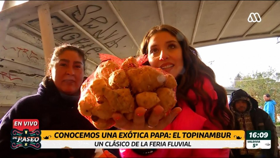 De paseo: Coté Quintanilla probó la papa topinambur en el Mercado Fluvial