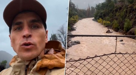 Pangal Andrade actualiza la situación en el Cajón del Maipo ante lluvias: "El río comenzó a bajar"