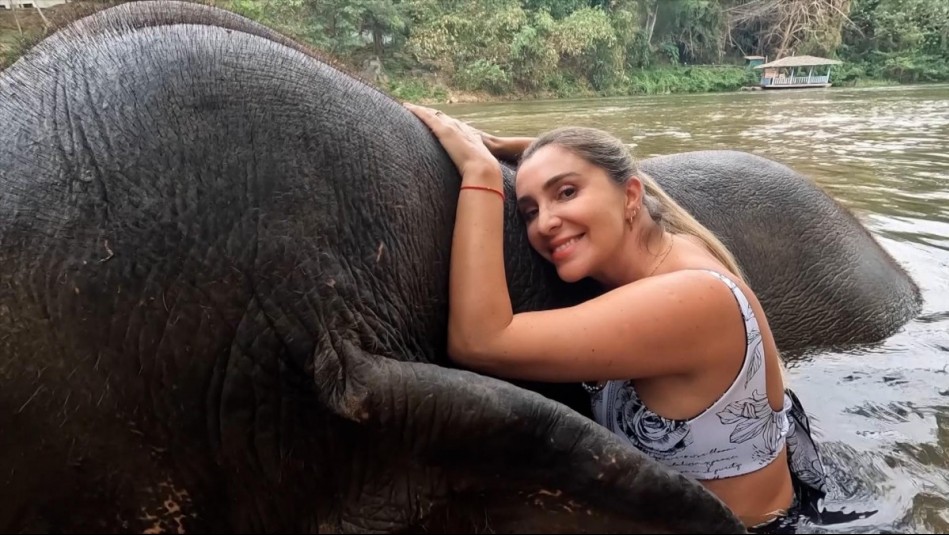 ¡Alucinante!: Dani Urrizola y César conocieron un increíble refugio de elefantes en Viajando Ando