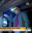 El periodista se asustó cuando al abrir una compuerta apareció algo inesperado.