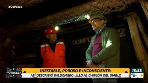 El emotivo momento de Andrés Caniulef junto a un minero en el Chiflón del Diablo
