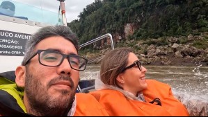 Dani Urrizola y César viven extrema aventura en una lancha en las Cataratas de Iguazú en Viajando Ando