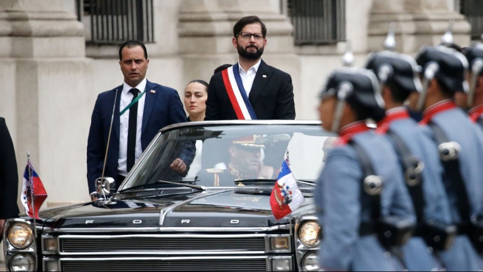 Así fue el recorrido del presidente Boric para participar en el Te Deum de Fiestas Patrias