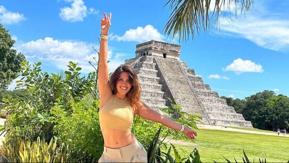 Escapada de chicas: Karen Paola recarga energías en la Riviera Maya y se luce con un fabuloso vestido verde