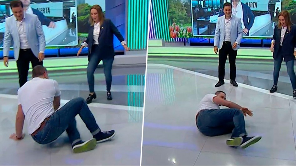 ¿Lo habrá logrado? José Antonio Neme buscó imitar paso de break dance de Rodrigo Sepúlveda