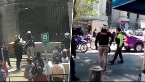 Ambulantes atacaron con palos y piedras a fiscalizadores municipales en Santiago