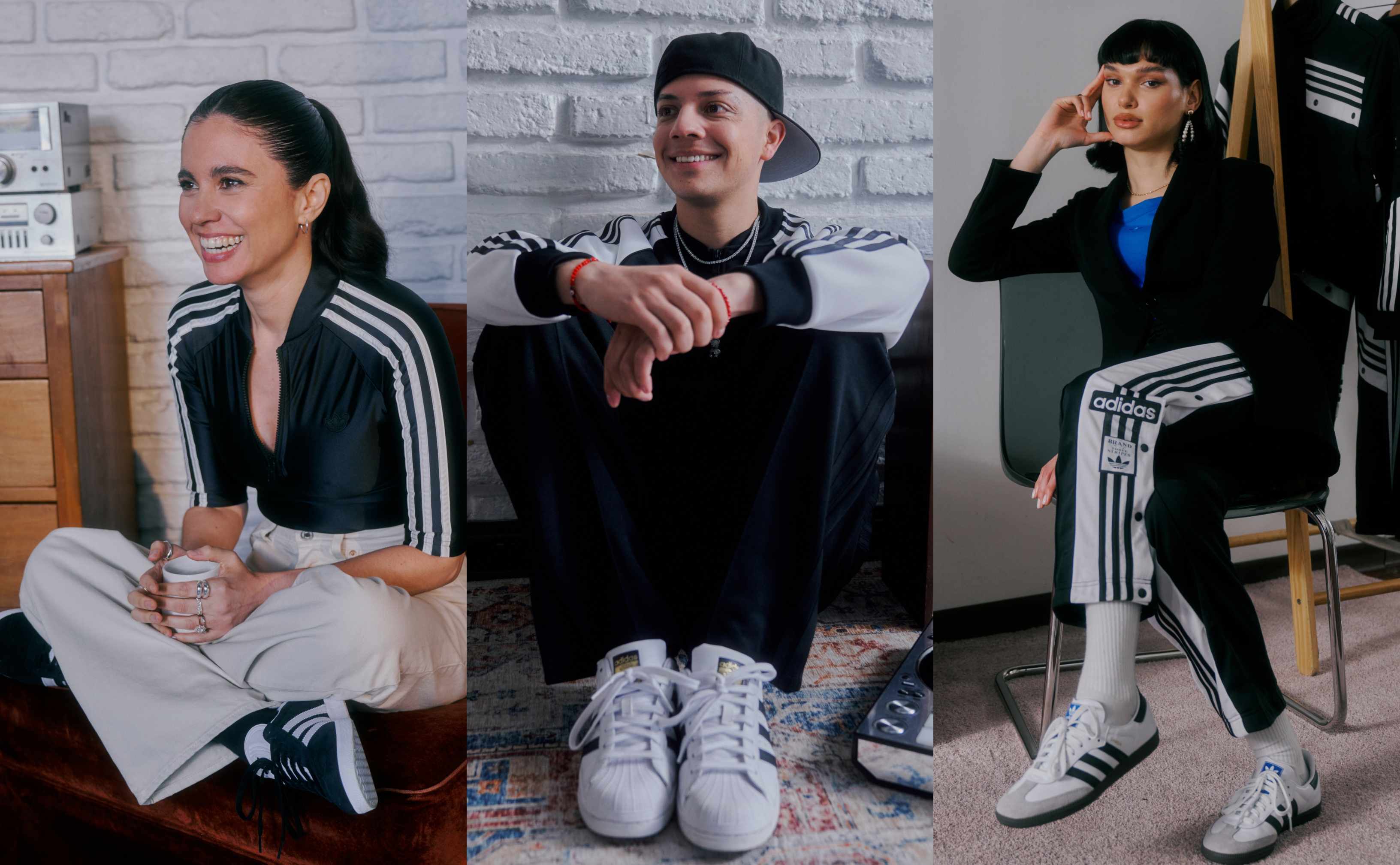 adidas celebra su emblematico trifolio de la mano de Pablito Pesadilla Helenia Melan y Javiera Mena Mega