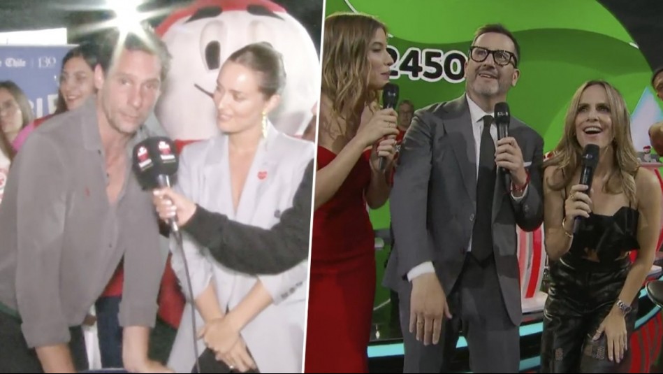 El cariñoso saludo que recibieron Gonzalo Valenzuela y Kika Silva por su matrimonio en la Teletón 2023