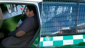 'Estoy bien nervioso': El hilarante momento de periodista al interior de un auto nuevo de Carabineros