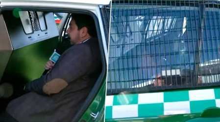 "Estoy bien nervioso": El hilarante momento de periodista al interior de un auto nuevo de Carabineros