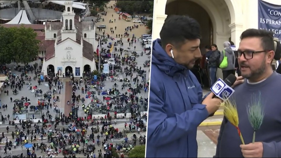 Llegando de rodillas y cargando ofrendas: Así comenzó la peregrinación al Santuario de Lo Vásquez