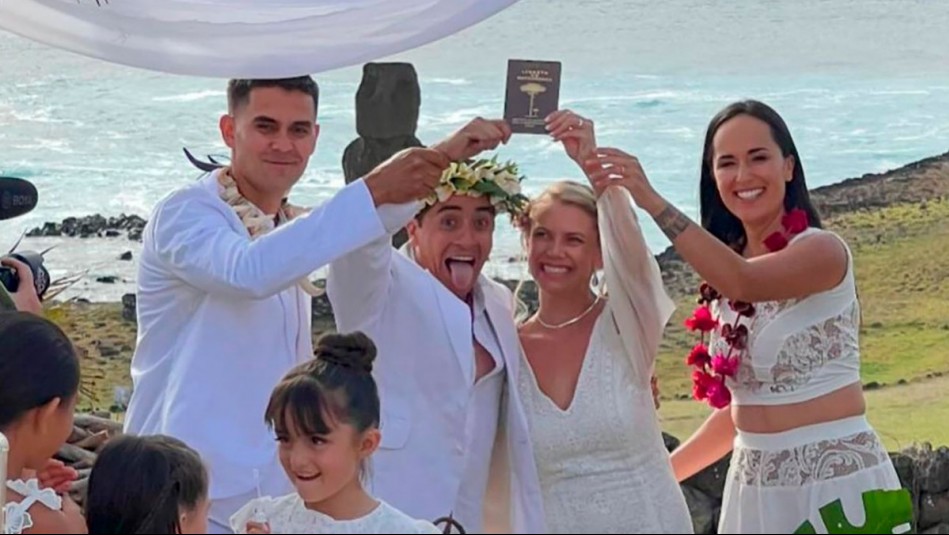 'Felicidades!': Las emotivas postales del íntimo matrimonio de Fernando Godoy en Rapa Nui