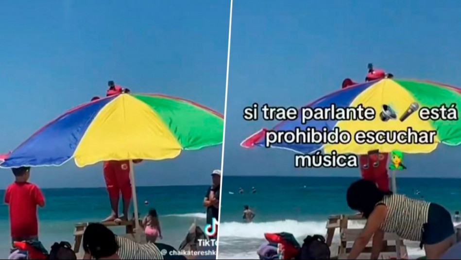 'Esta no es una playa bananera': Salvavidas se vuelve viral por mensaje a turistas en Los Molles