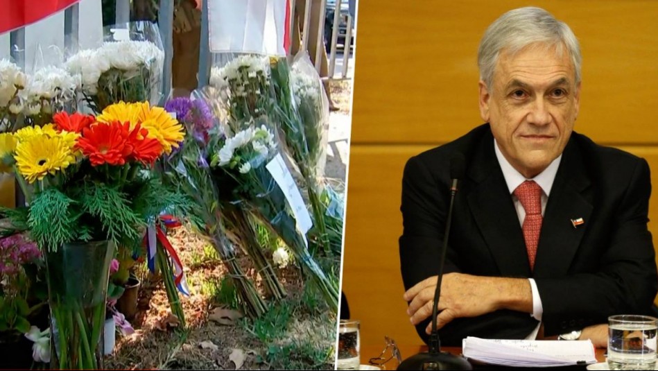 Con banderas, flores y cantando el himno: Así recuerdan vecinos a Sebastián Piñera en su casa