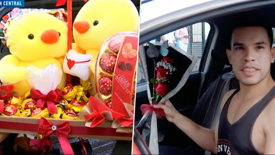 Con flores y chocolates: Conductores sorprenden con regalos durante fiscalización en Día de San Valentín