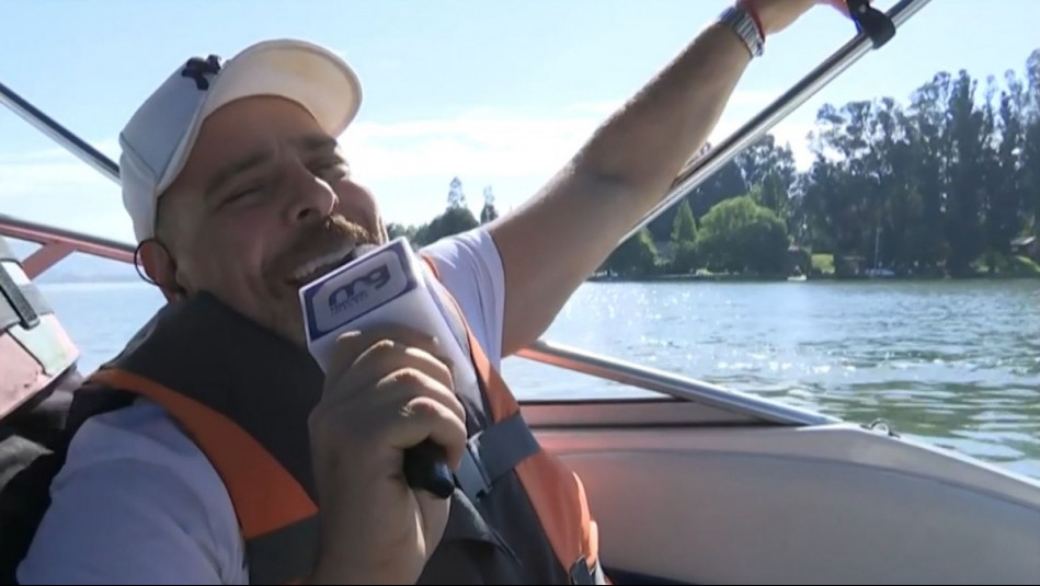'Me siento Julio Iglesias': José Antonio Neme se atrevió a divertido paseo en lancha por el Lago Rapel