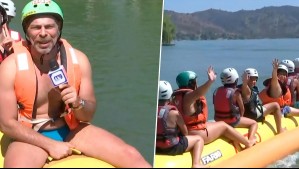¡Se subió al flotador! Revisa el divertido momento de José Antonio Neme en Lago Rapel