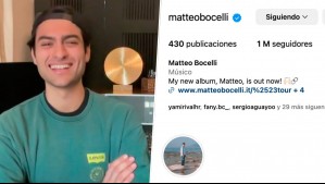 Gracias a Mucho Gusto Matteo Bocelli llegó al millón de seguidores en Instagram: Mira su tierna reacción