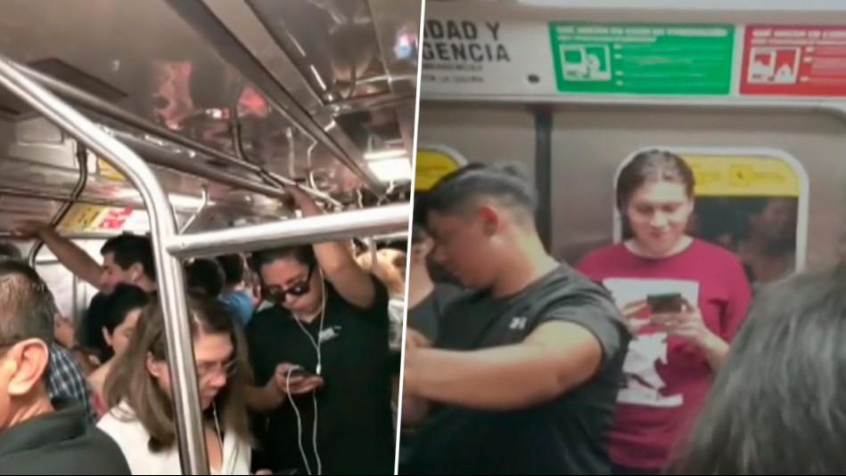 'Estuvimos sin aire acondicionado y sin luz': Pasajeros denuncian haber estado 50 minutos en vagón del Metro