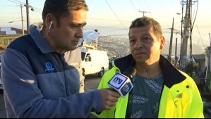 'No tengo palabras': El estremecedor relato de vecino afectado por incendio en Valparaíso