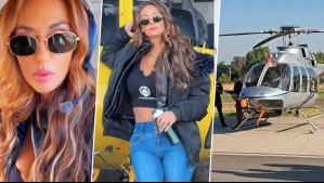 Subió videos antes de despegar: Reportan aterrizaje de emergencia de helicóptero en que viajaba Pamela Díaz