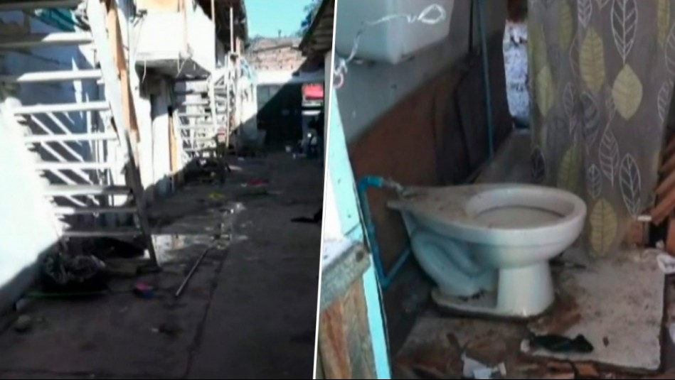 Con piezas y baños en condiciones deficientes: Así era el interior de casas tomadas en Barrio Franklin