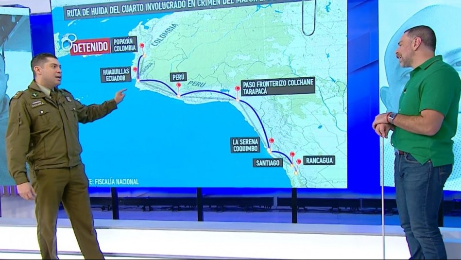 Intentaba llegar a Venezuela: Esta es la ruta de escape que realizó prófugo del crimen de mayor Sánchez