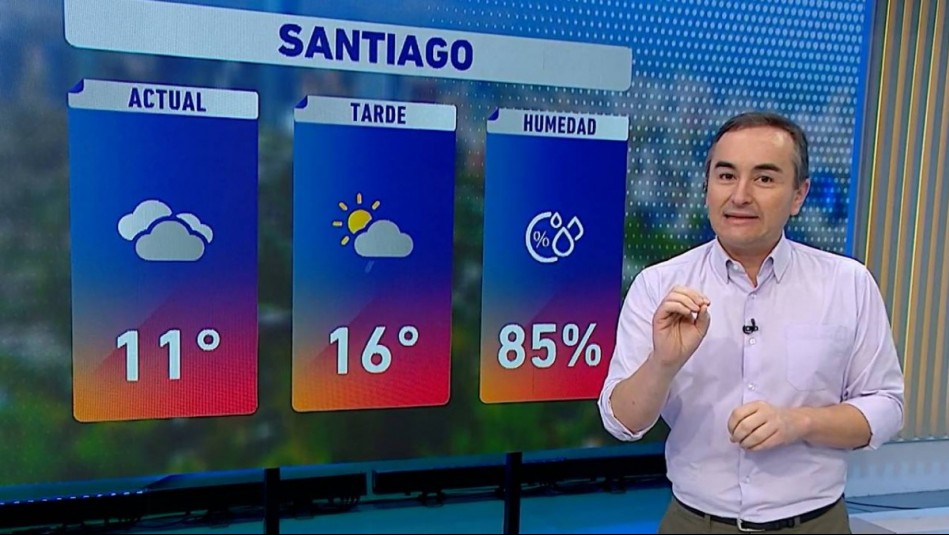 ¿Chubascos en Santiago? Conoce el pronóstico del tiempo para los próximos días