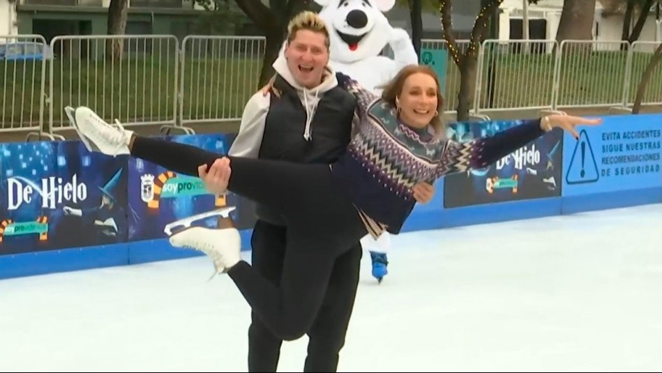 Karen Doggenweiler se lució patinando sobre hielo: Llegó a volar por los cielos de Providencia