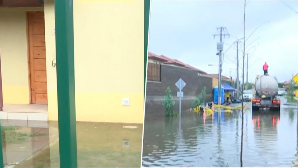 Casas nuevas en condominio en Isla de Maipo se anegaron por lluvias: Aguas residuales ingresó a primer piso