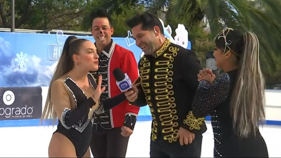 Dejó todo en la pista: Karim Butte intentó patinar sobre hielo y sorprendió en Mucho Gusto