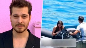 ¿Nueva pareja? Çagatay Ulusoy fue visto en una embarcación con una misteriosa mujer durante sus vacaciones