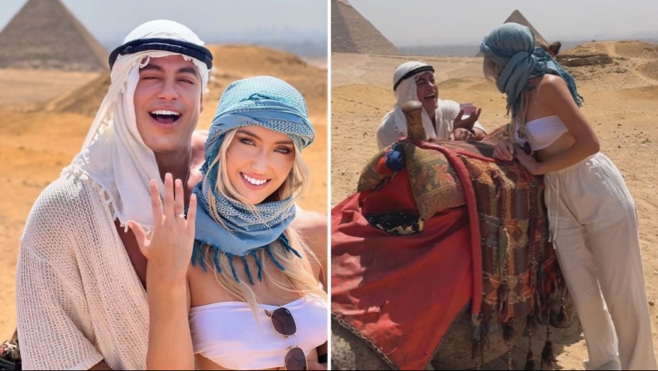 '¡Me dijo que sí!': Bruno Zaretti le hizo una romántica propuesta de matrimonio a su pareja en Egipto