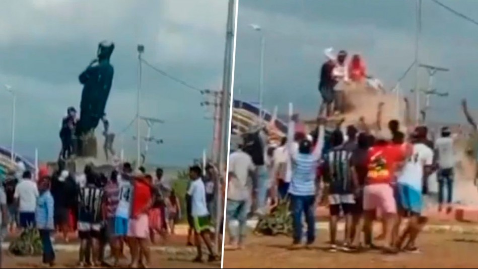 Tensión en Venezuela: Manifestantes derriban estatuas de Hugo Chávez tras polémica reelección de Maduro