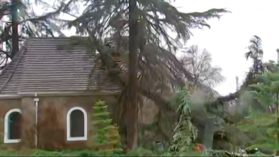 Santuario de Schoenstatt en La Florida sufre severos daños tras fuertes vientos: Árbol cayó sobre capilla