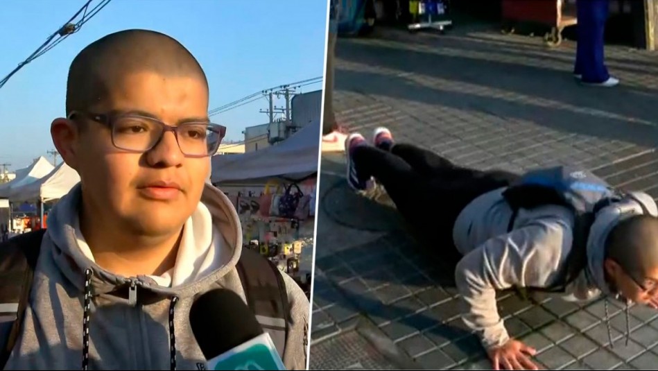 ¿'Lagartijas' para el frío? Joven se roba las miradas con atlética forma de enfrentar las bajas temperaturas