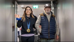 Así fue la llegada de Francisca Crovetto a Chile tras ganar oro en los Juegos Olímpicos de París 2024