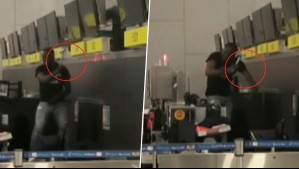 Hombre enfurecido destruye monitores con un martillo en Aeropuerto de Santiago: ¿Cuáles fueron sus motivos?