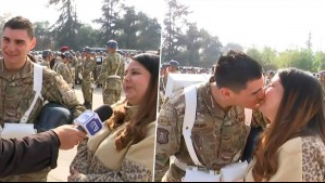 "Estoy orgullosa": La tierna historia de amor de un soldado y su polola en ensayos de la Parada Militar