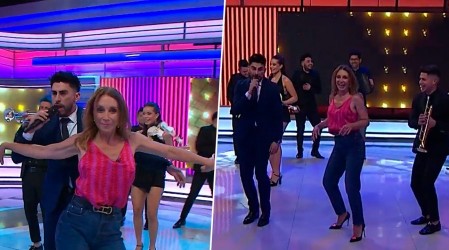 ¡Lo dio todo! Karen Doggenweiler deslumbra bailando junto a Noche de Brujas en la previa de Fiestas Patrias