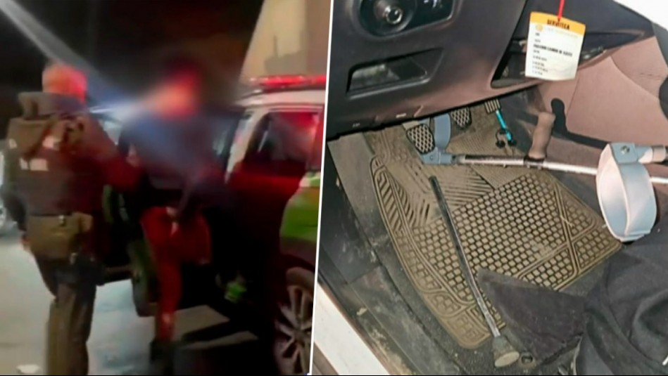 Ocupaba muleta para conducir: Delincuente al que le falta una pierna protagoniza persecución en Renca