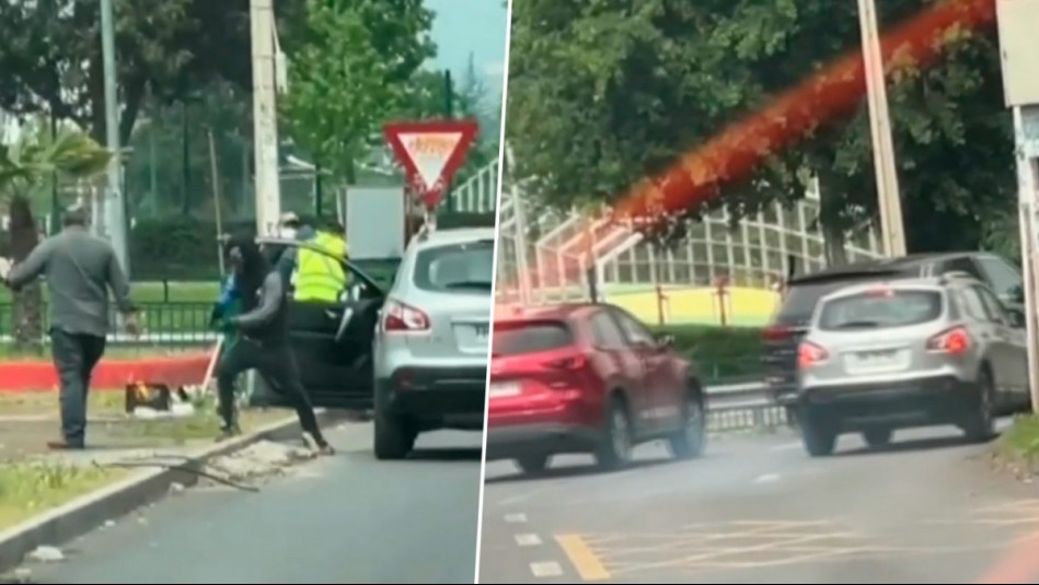 Doble encerrona en rotonda Quilín a plena luz del día: PDI sigue buscando a los cuatro asaltantes