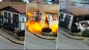 Video muestra momento exacto de impactante explosión en casa de Viña del Mar: Adulta mayor resultó lesionada